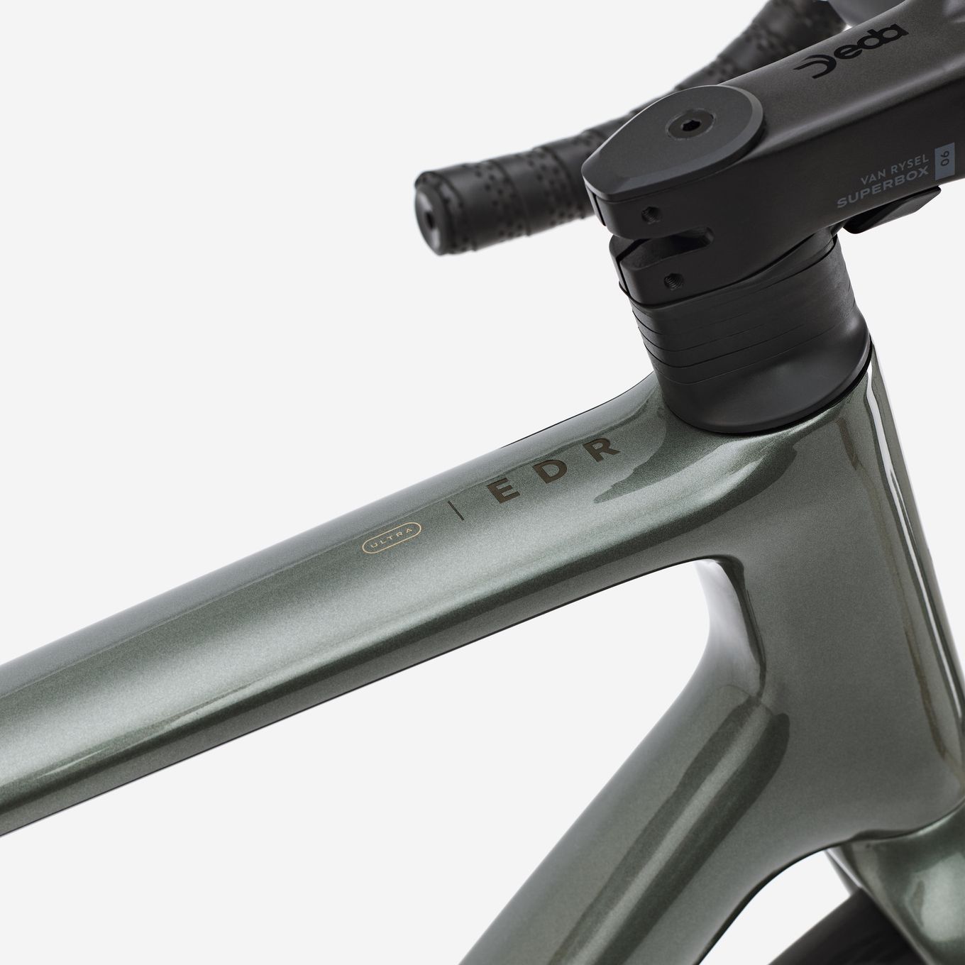 Vélo de Route Van Rysel EDR CF Ultra Shimano Ultegra Di2 12V 700mm Vert Kaki