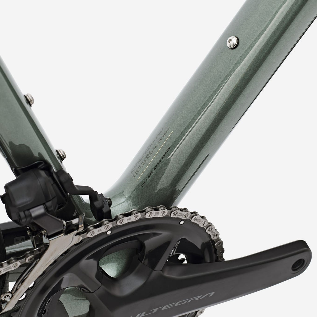 Vélo de Route Van Rysel EDR CF Ultra Shimano Ultegra Di2 12V 700mm Vert Kaki