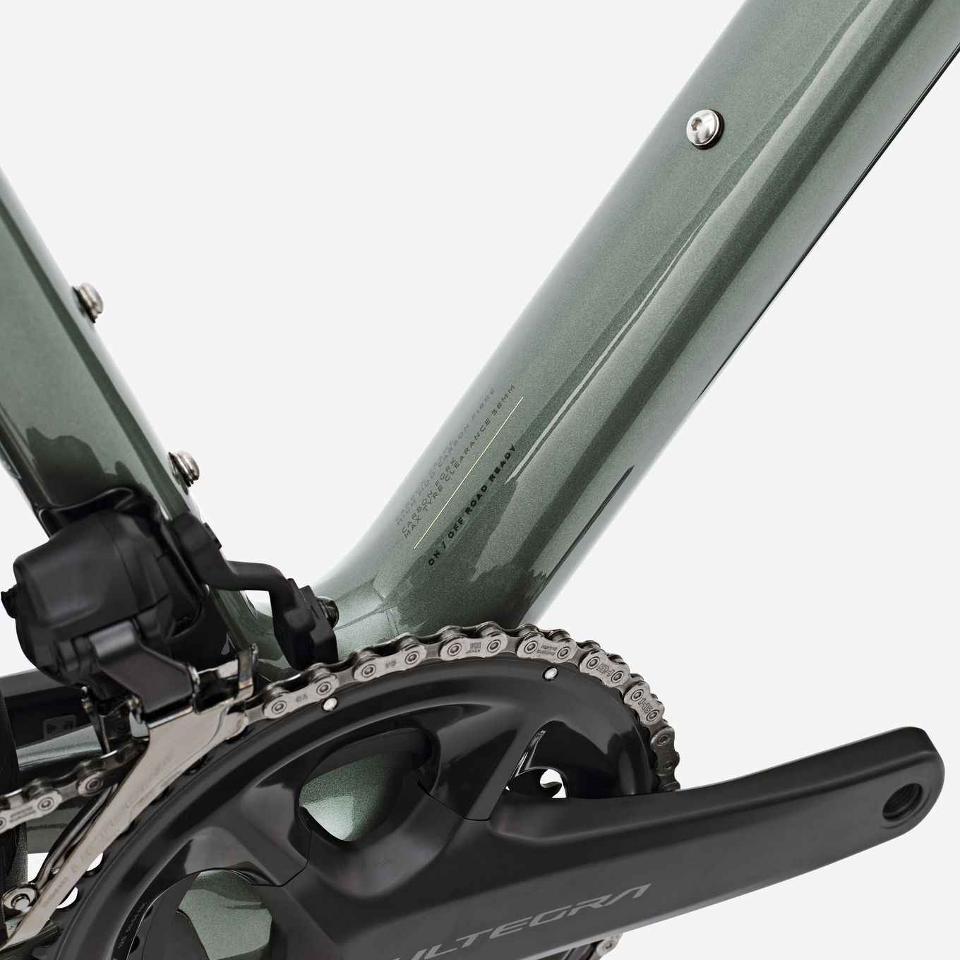 Vélo de Route Van Rysel EDR CF Ultra Shimano Ultegra Di2 12V 700mm Vert Kaki