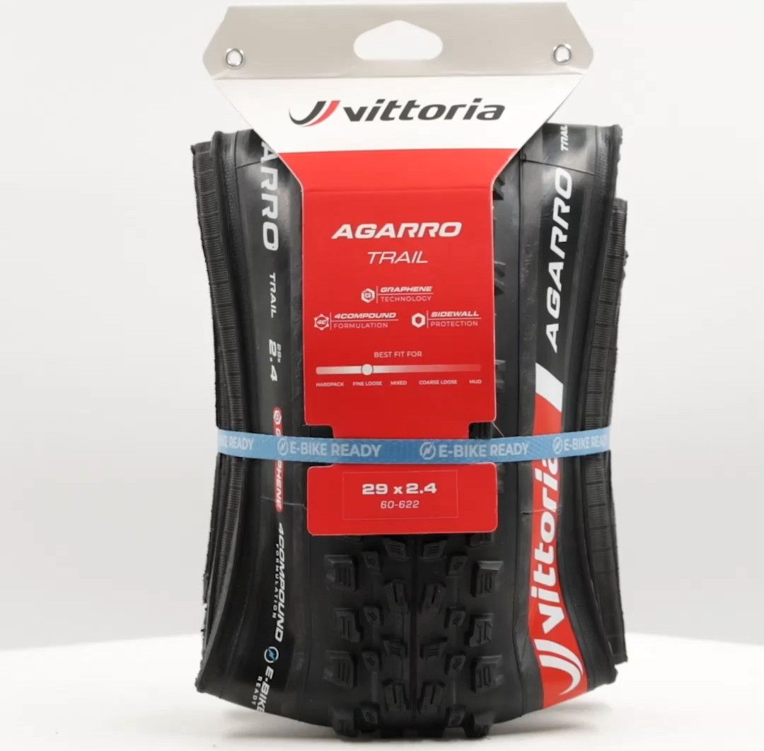 Pneu VTT Vittoria Agarro Trail 29'' Tubeless Ready Souple Anti-Puncture Belt Graphene 4Compound Formulation