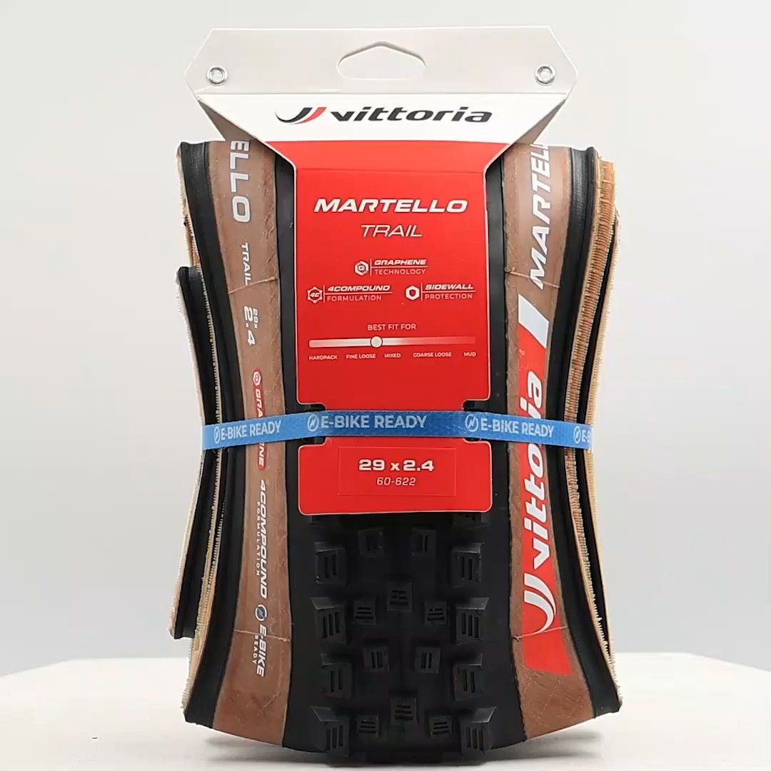 Pneu VTT Vittoria Martello Trail 29'' Tubeless Ready Souple Anti-Puncture Belt Graphene 4Compound Formulation Flancs Marrons