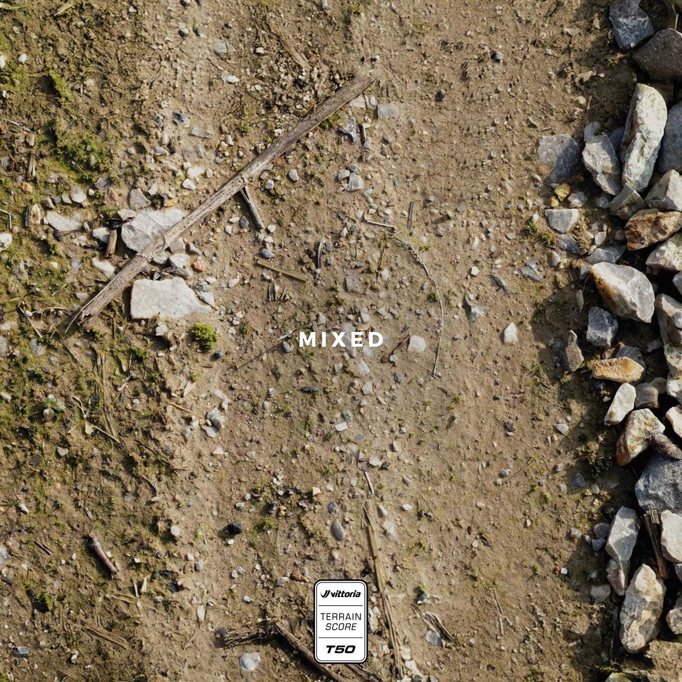 Pneu Gravel Vittoria Terreno Pro T50 Mixed Gravel Race 700 mm Tubeless Ready Souple Anti-Puncture Belt Race Formulation Marron Natural Flancs Beiges