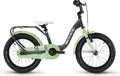 Vélo enfant S'COOL niXe - 1 vitesse - Gris foncé/Vert pastel