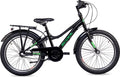 Vélo enfant S'COOL troX - moyeu 3 vitesses - Noir/Vert néon