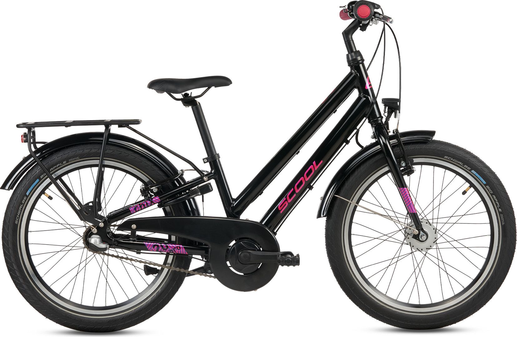 S’COOL chiX pro, vélo enfant, 3 vitesses, Orange/Rose
