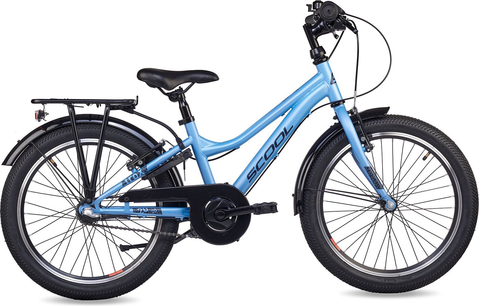 S’COOL troX, vélo enfant, 3 vitesses, Bleu clair/Bleu foncé