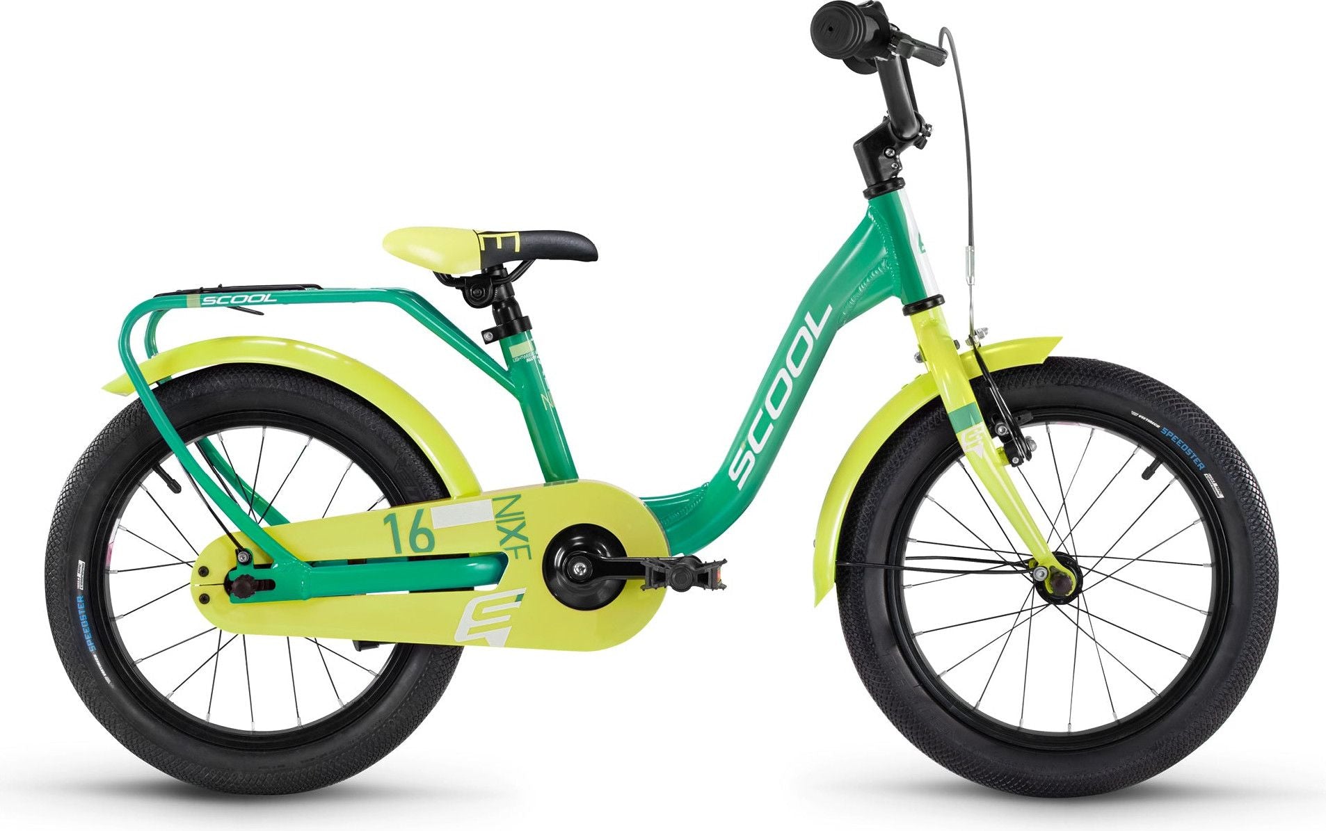 Vélo enfant S'COOL niXe - 1 vitesse - Vert/Citron vert