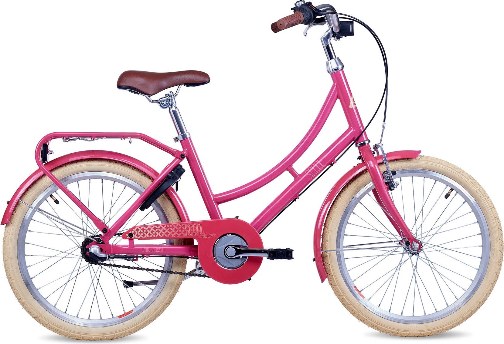 S’COOL chiX classic, vélo enfant, 3 vitesses, Marron