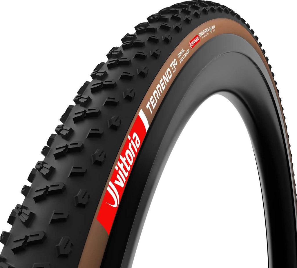 Pneu Gravel Vittoria Terreno T90 Mud Gravel Endurance 700 mm Tubeless Ready Souple Anti-Puncture Belt Endurance Formulation Graphene Flancs Marrons