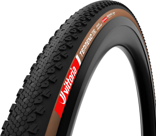 Pneu Gravel Vittoria Terreno T30 Fine Loose Gravel Endurance 700 mm Tubeless Ready Souple Anti-Puncture Belt Endurance Formulation Graphene Flancs Marrons