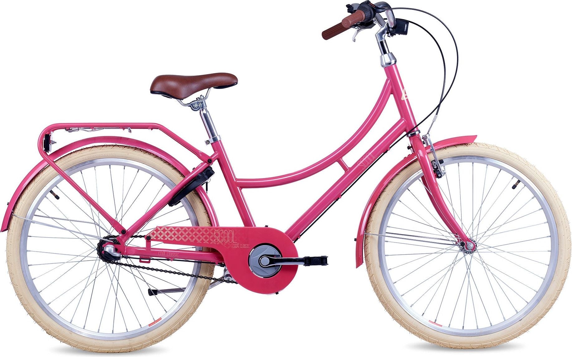 S’COOL chiX classic, vélo enfant, 3 vitesses, Marron