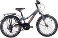 S’COOL troX, vélo enfant, 6 vitesses, Gris foncé/Orange