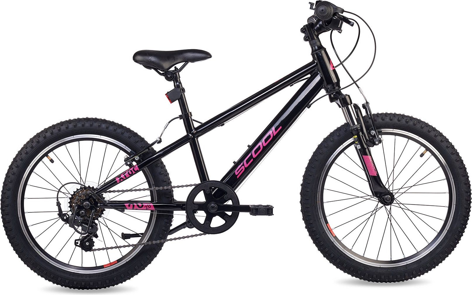 S’COOL Xroc, vélo enfant, 6 vitesses, Orange/Pink