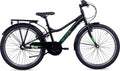 S’COOL troX, vélo enfant, 3 vitesses, Noir/Vert néon
