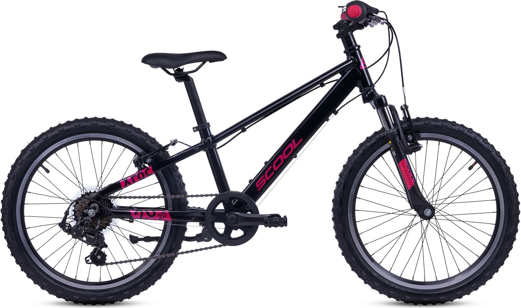 S’COOL Xroc pro, vélo enfant, 7 vitesses, Orange/Pink