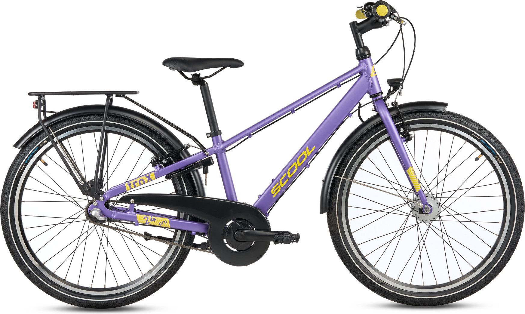 S’COOL troX pro, vélo enfant, 3 vitesses, Violet/Jaune
