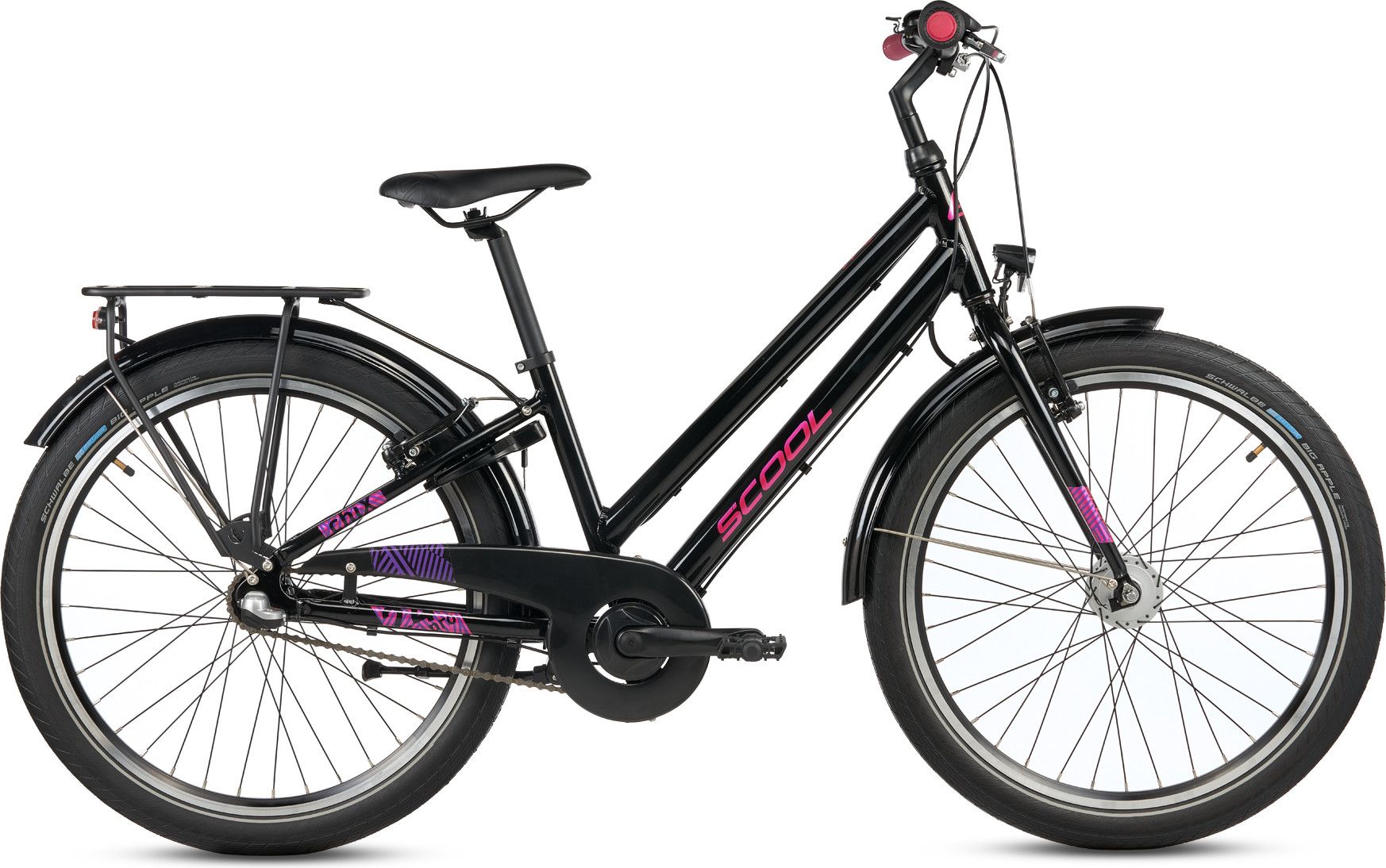 S’COOL chiX pro, vélo enfant, 3 vitesses, Orange/Pink