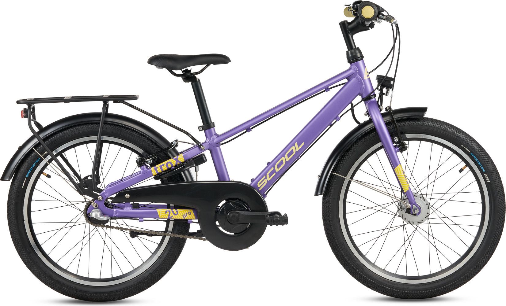 S’COOL troX pro, vélo enfant, 3 vitesses, Violet/Jaune