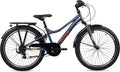 S’COOL troX, vélo enfant, 6 vitesses, Gris foncé/Orange