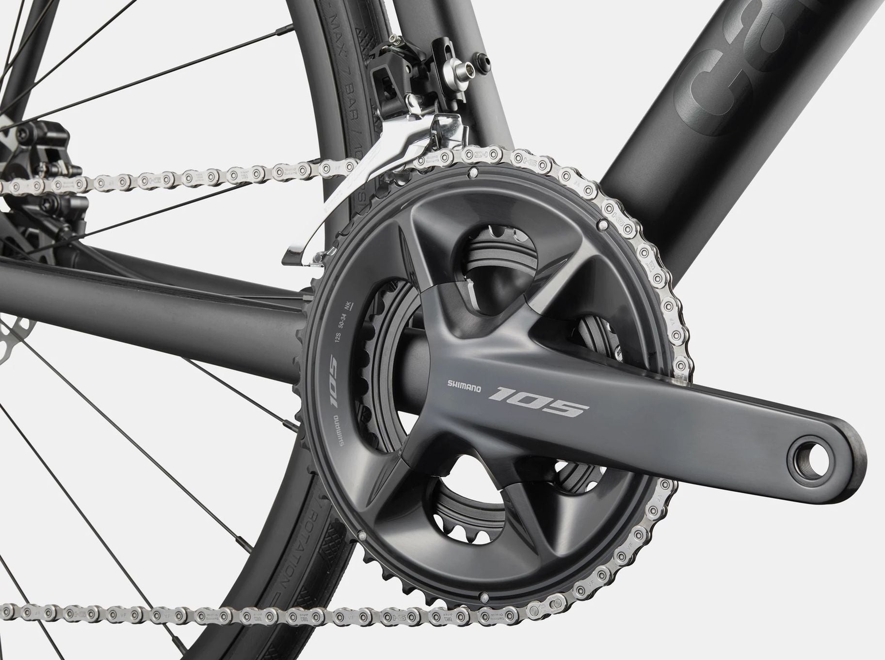 Vélo de Route Cannondale CAAD14 3 Shimano 105 12V 700 mm Noir Mat