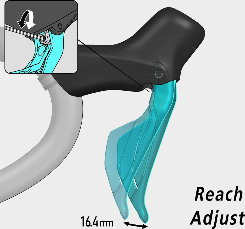 Frein à Disque Complet Droite/Arrière Shimano GRX Di2 ST-RX715-R/BR-RX410 12V (Sans Disque) J-Kit 1700 mm