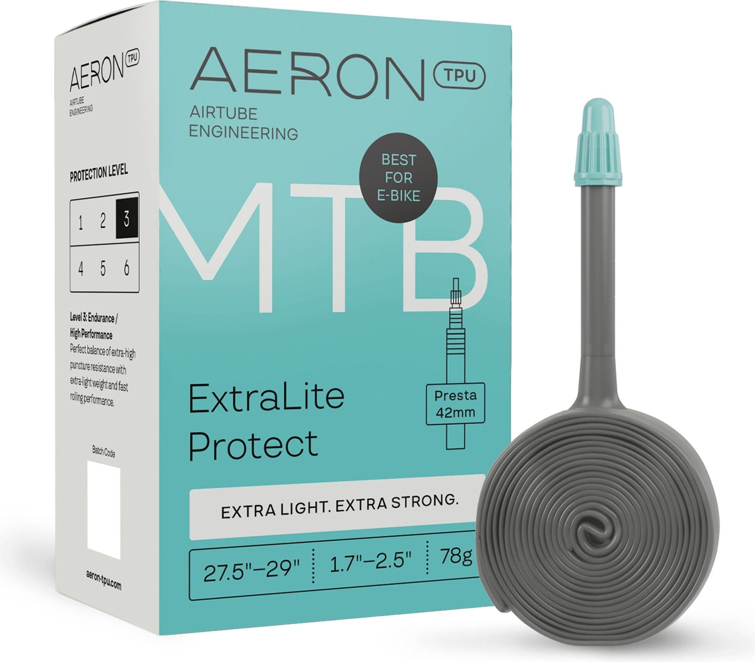 Chambre à Air Renforcée Aeron TPU MTB ExtraLite Protect 27.5"-29" Presta 42 mm