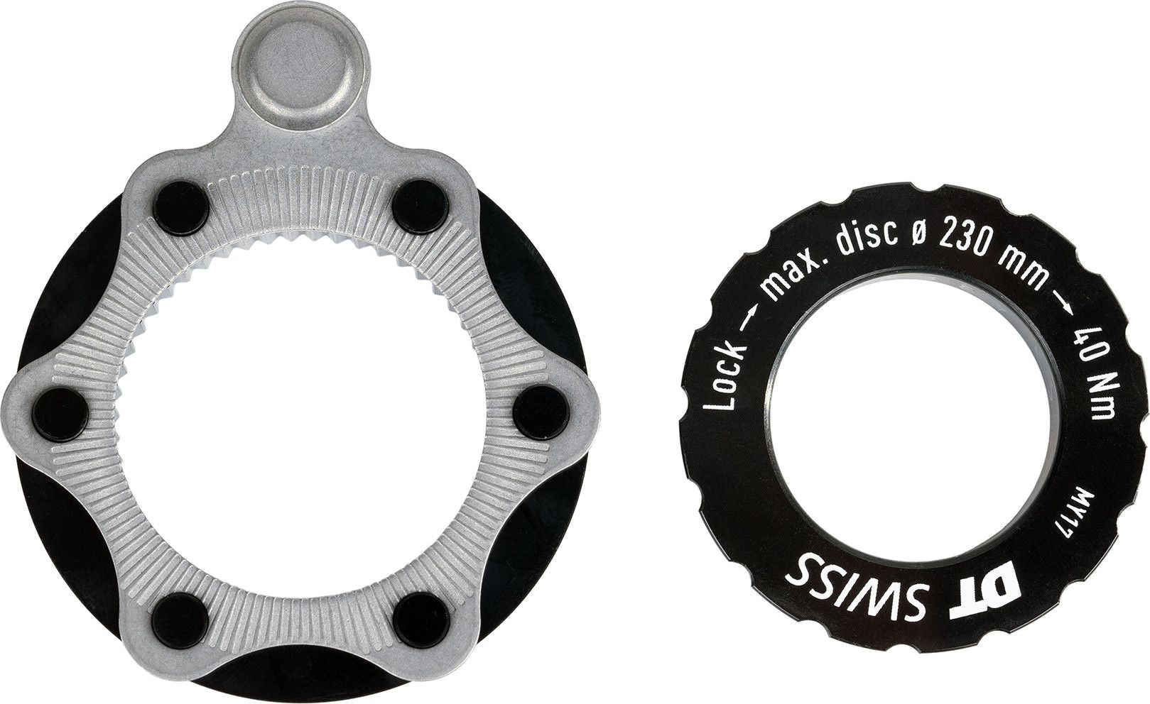 Adaptateur de Disque 6 Trous DT Swiss Hybrid (Max. 230 mm) avec Aimant pour Moyeux Center Lock