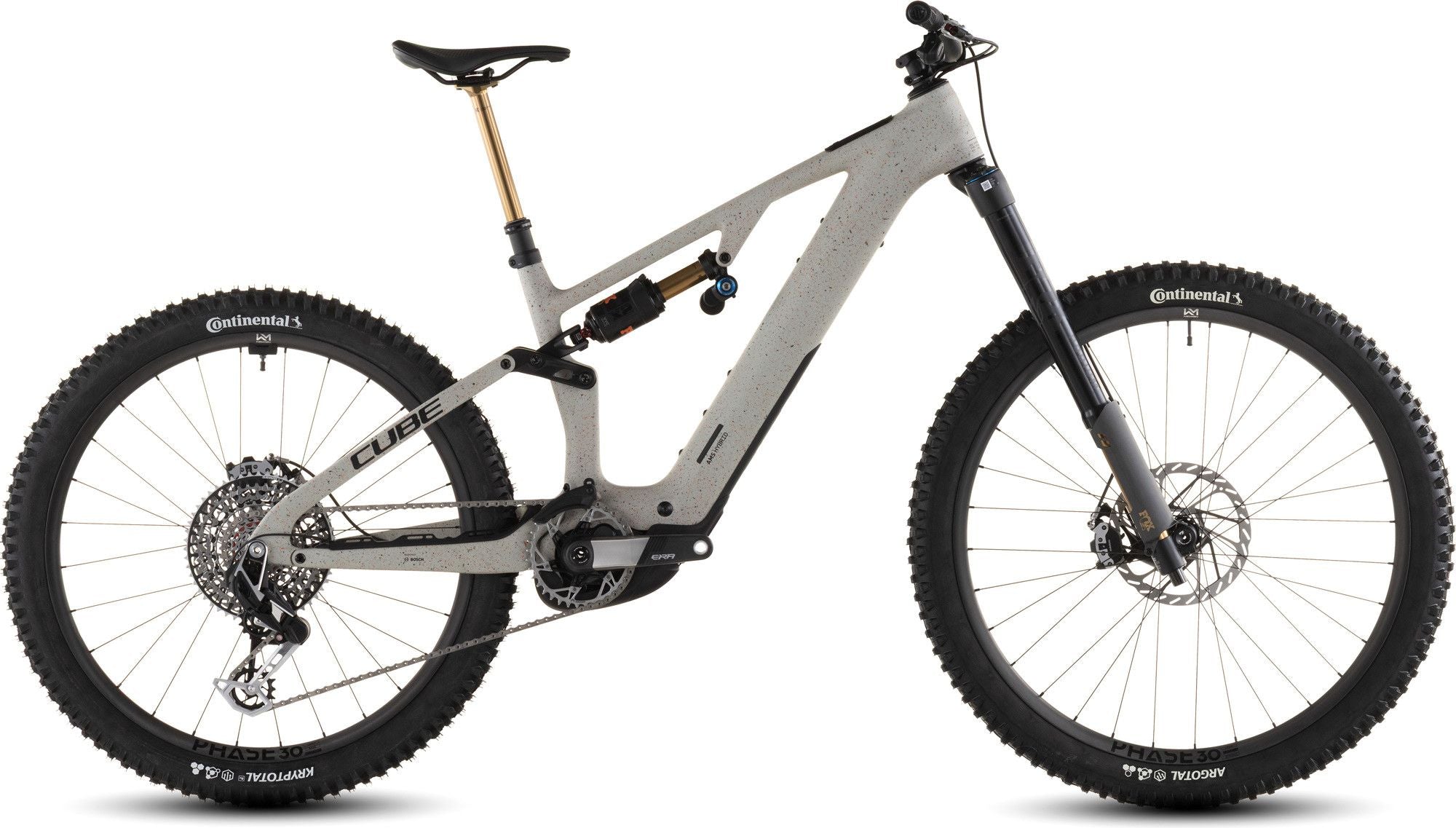VTT Électrique Tout-Suspendu Cube AMS Hybrid 177 C:62 Super TM 600X Sram 12V 600 Wh Bosch 120 Nm 29''/27.5'' Beige Reed Grit 2026