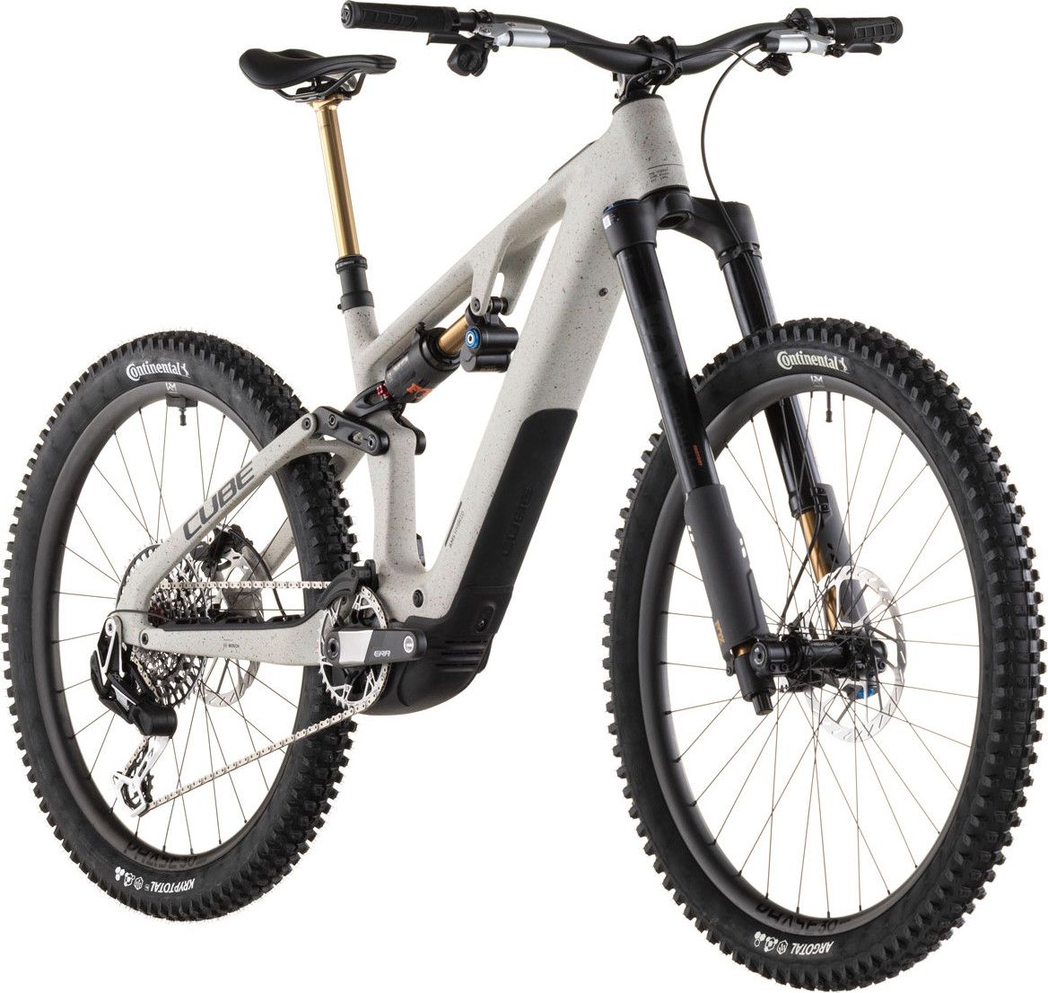 VTT Électrique Tout-Suspendu Cube AMS Hybrid 177 C:62 Super TM 600X Sram 12V 600 Wh Bosch 120 Nm 29''/27.5'' Beige Reed Grit 2026