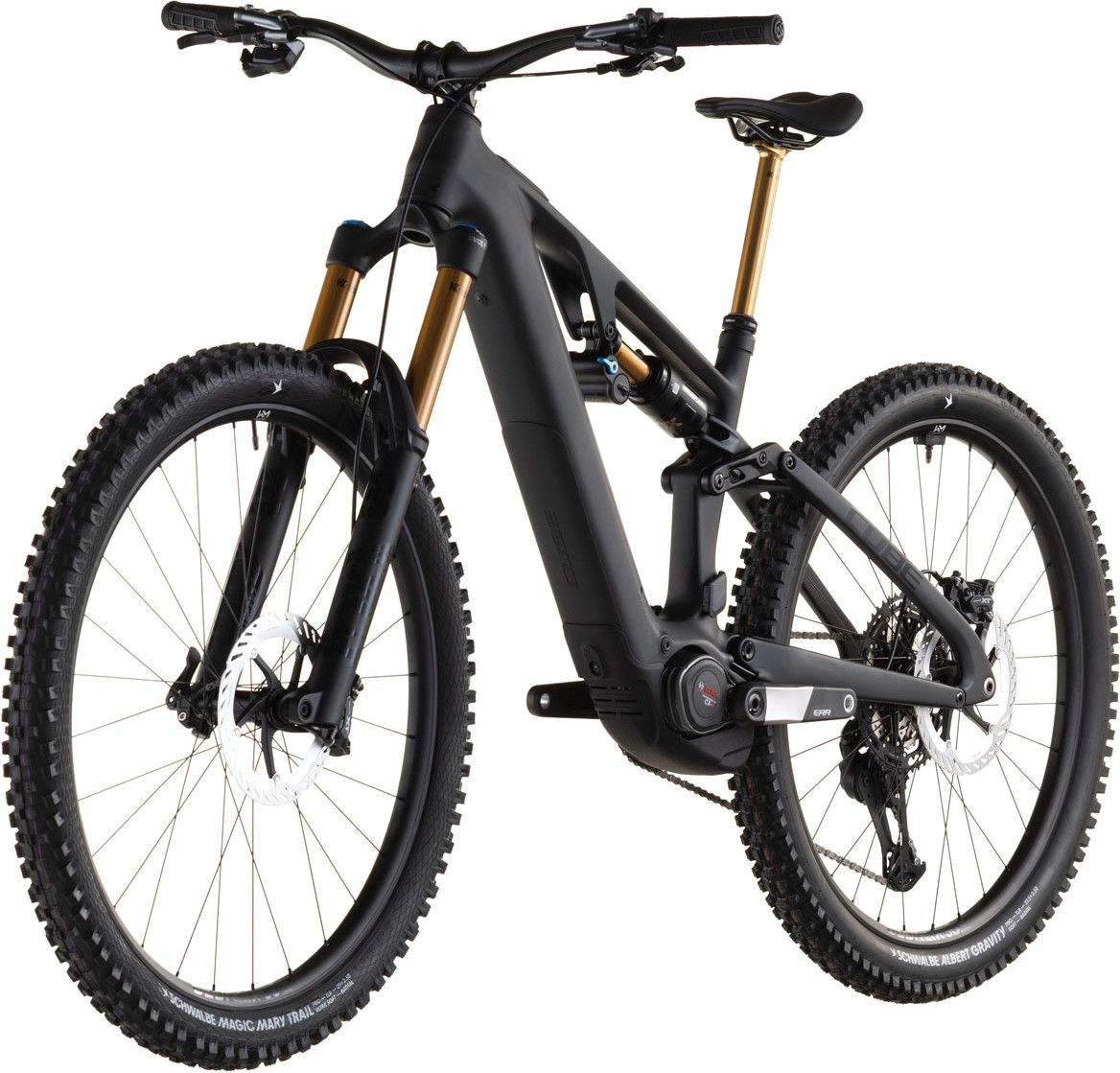 VTT Électrique Tout-Suspendu Cube AMS Hybrid 177 C:62 AT 600X Shimano 12V 600 Wh Bosch 120 Nm 29''/27.5'' Gris Carbon Noir 2026