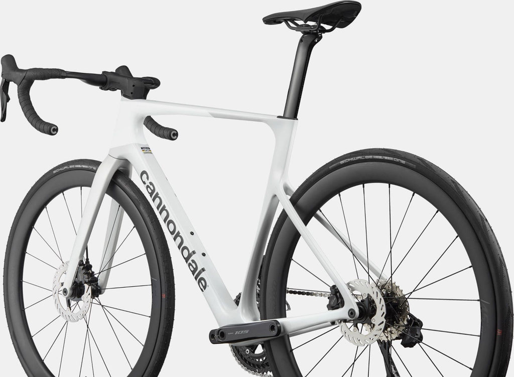 Vélo de Route Cannondale SuperSix Evo 5 Shimano 105 Di2 12V 700 mm Gris/Blanc 2026