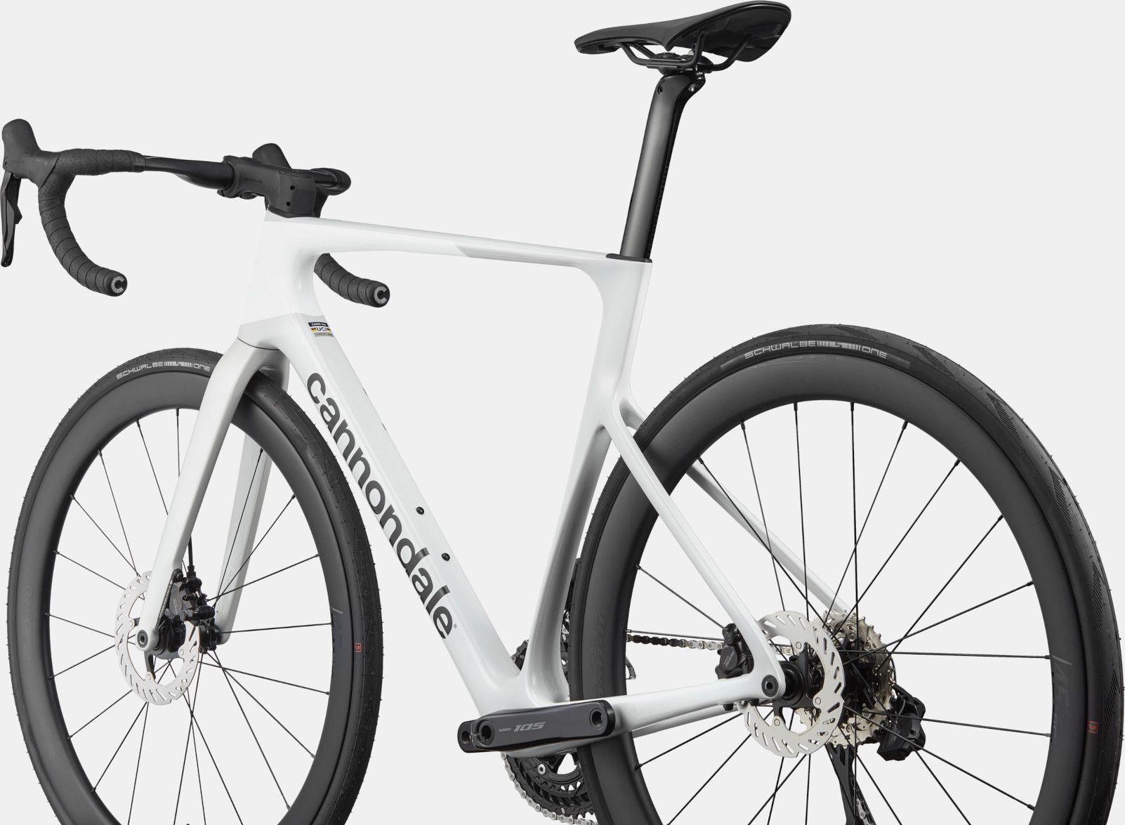 Vélo de Route Cannondale SuperSix Evo 5 Shimano 105 Di2 12V 700 mm Gris/Blanc 2026