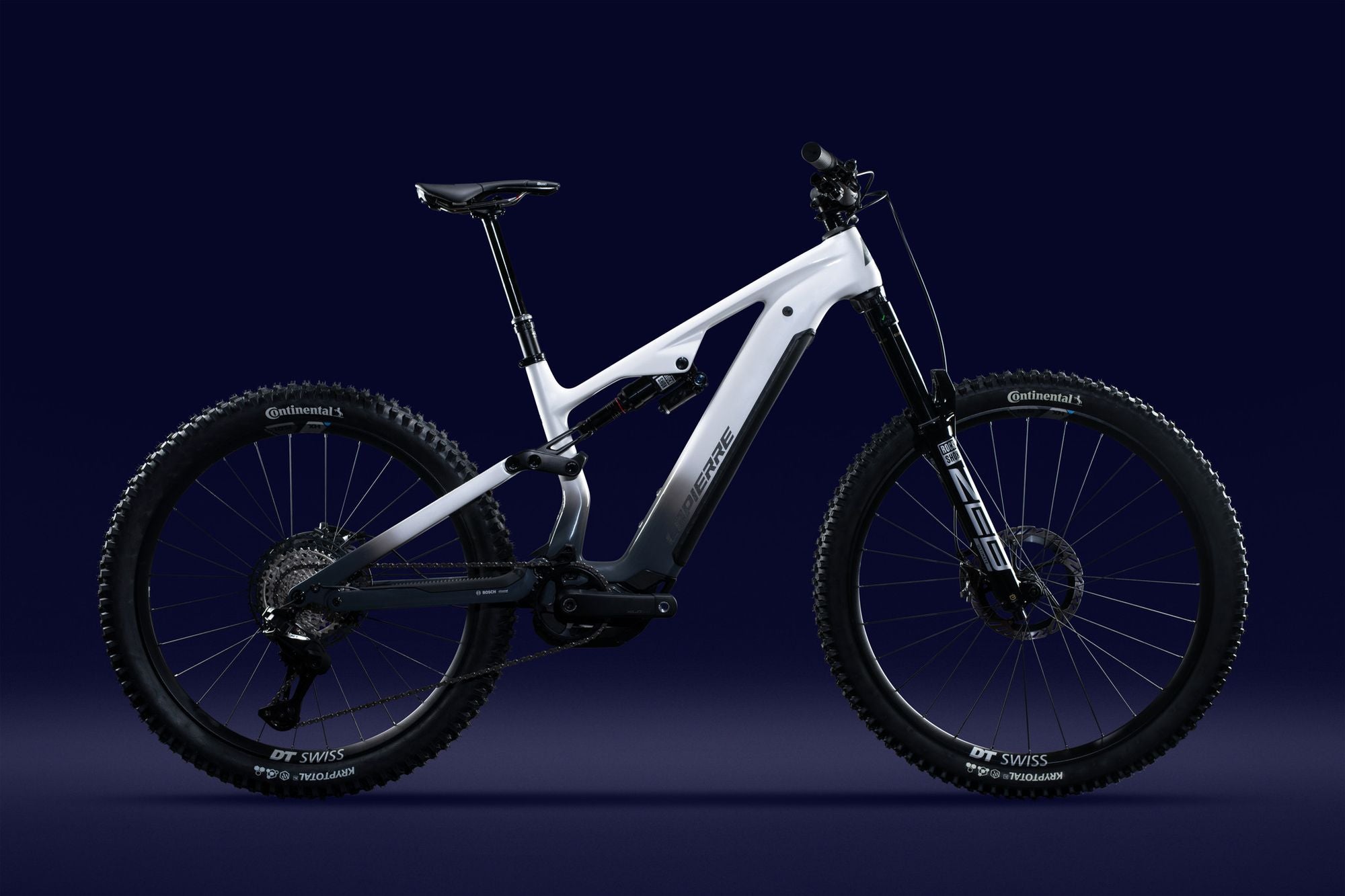 VTT Électrique Tout-Suspendu Lapierre Overvolt AM CF 10.8 Shimano 12V 800Wh Bosch 120 Nm MX (29/27.5'') Blanc/Gris2026
