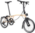 Vélo Pliant Brompton P-Line 4 Vitesses Guidon Bas Dune Sand
