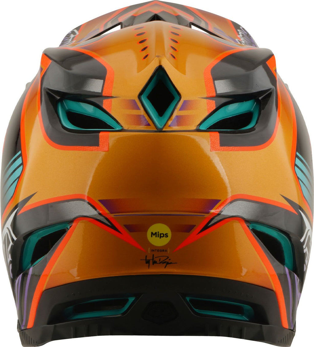 Casque Integral Troy Lee Designs D4 Carbon Mips Crest Gold