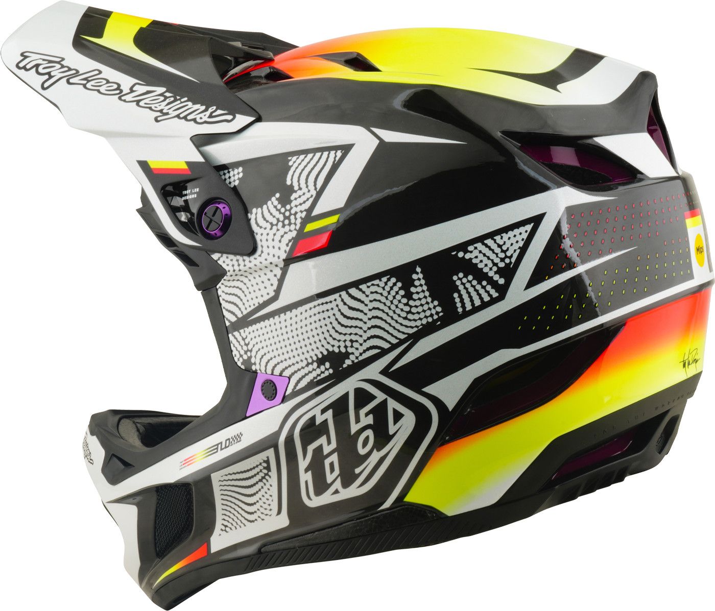 Casque Integral Troy Lee Designs D4 Carbon Mips Lined Up Noir