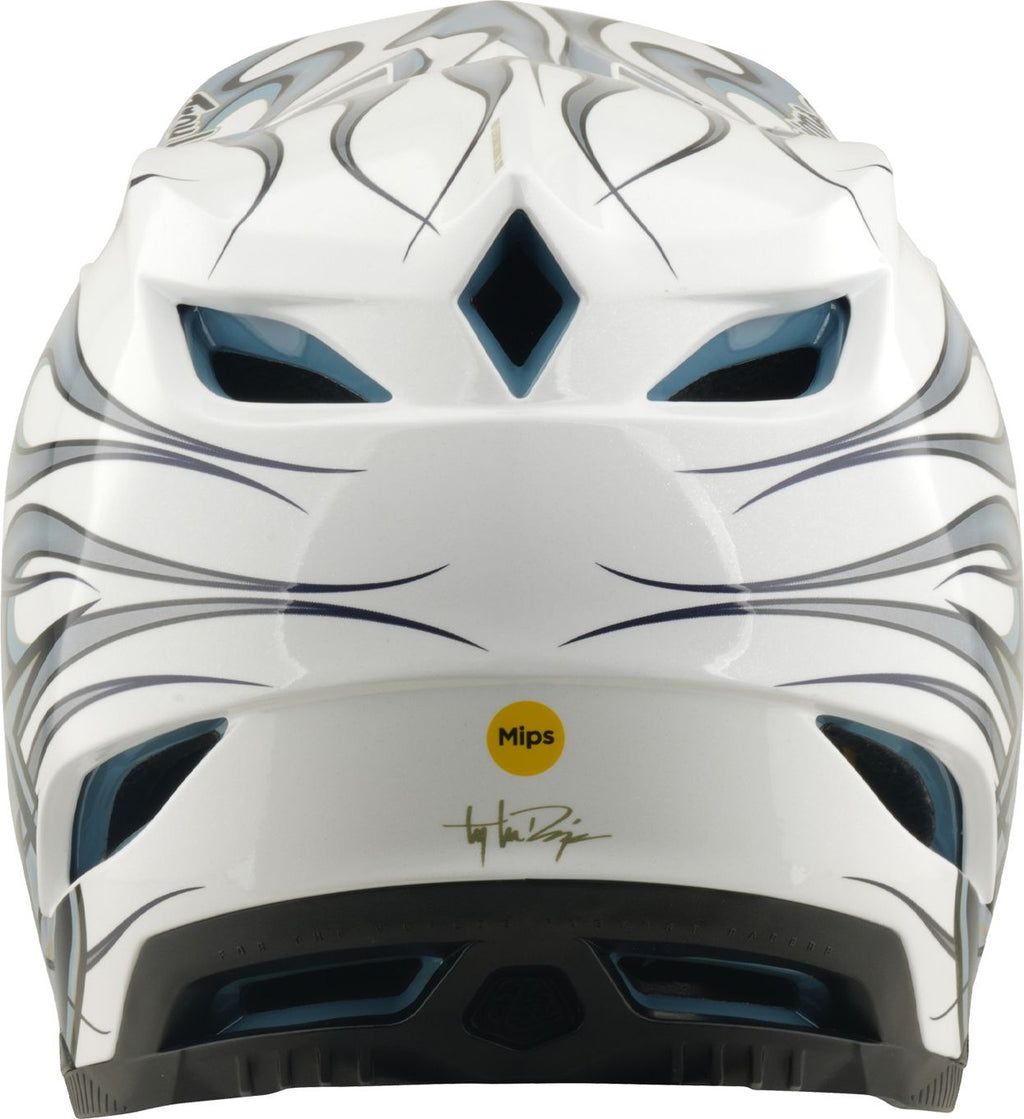 Casque Integral Troy Lee Designs D4 Composite Mips Torched Blanc/Silver