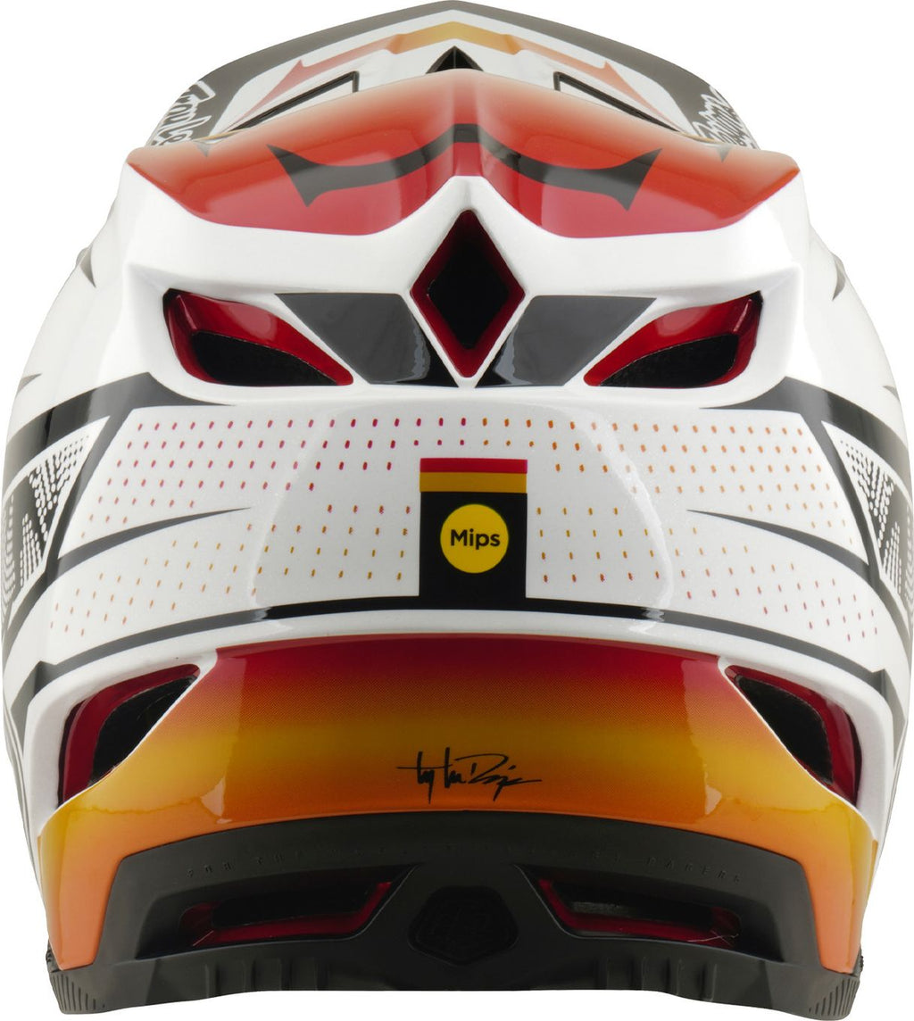 Casque Integral Troy Lee Designs D4 Composite Mips Lined up Blanc