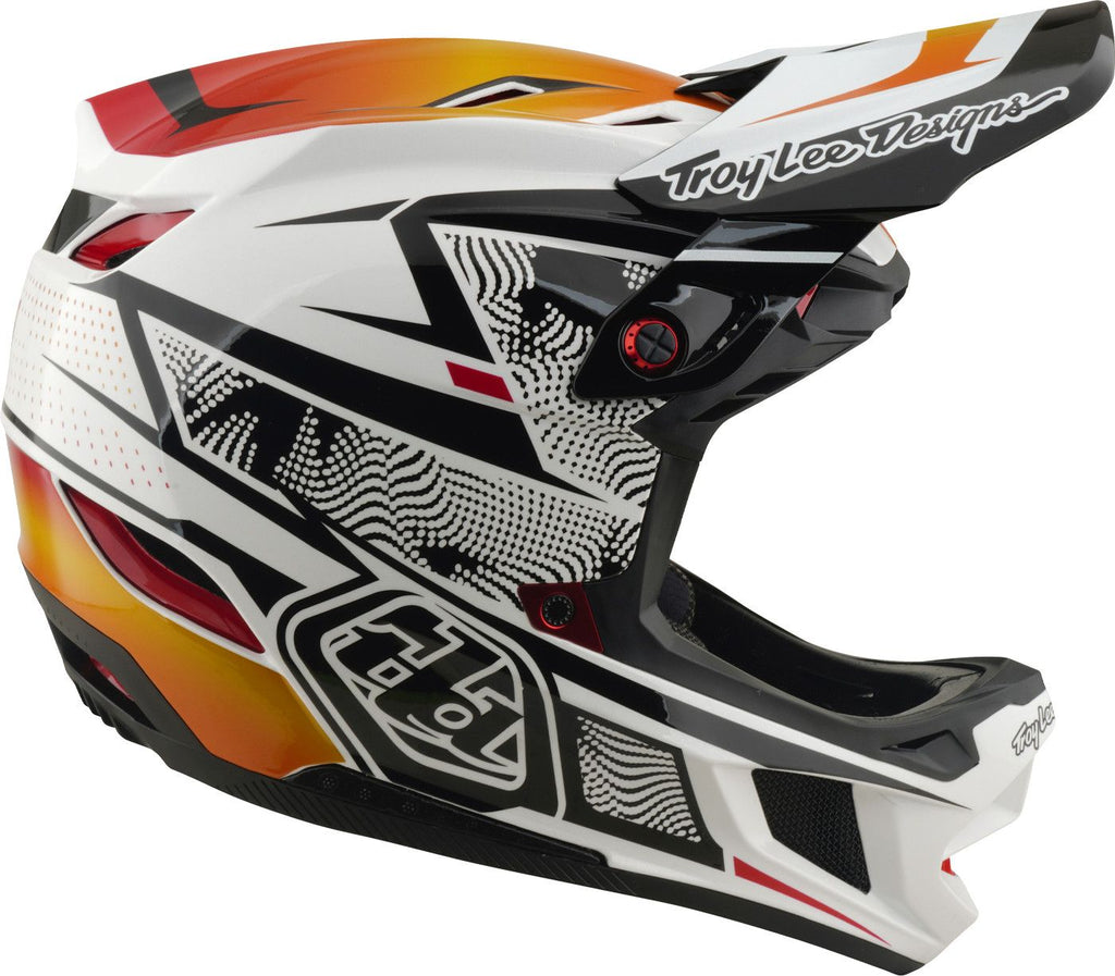 Casque Integral Troy Lee Designs D4 Composite Mips Lined up Blanc