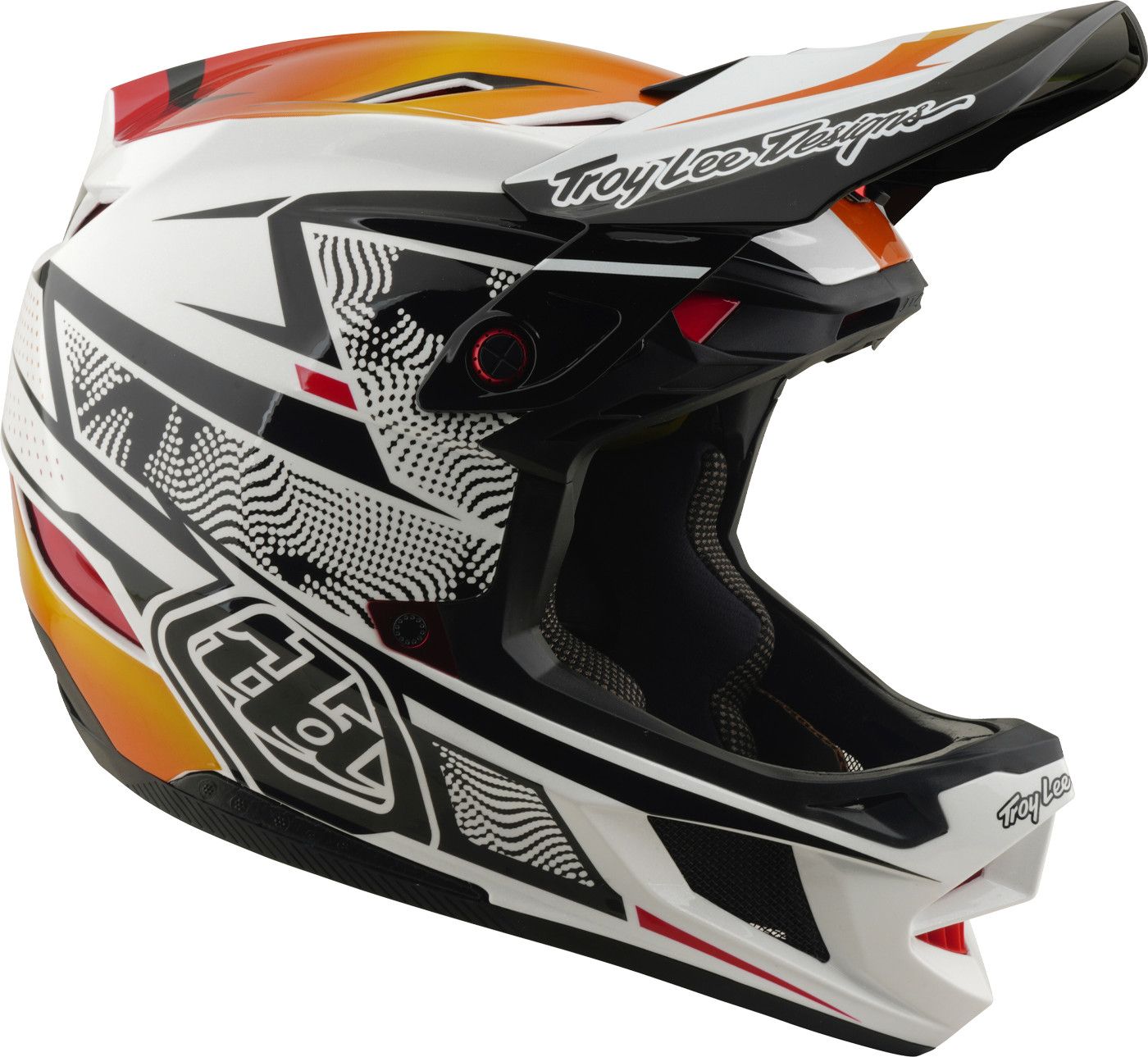 Casque Integral Troy Lee Designs D4 Composite Mips Lined up Blanc