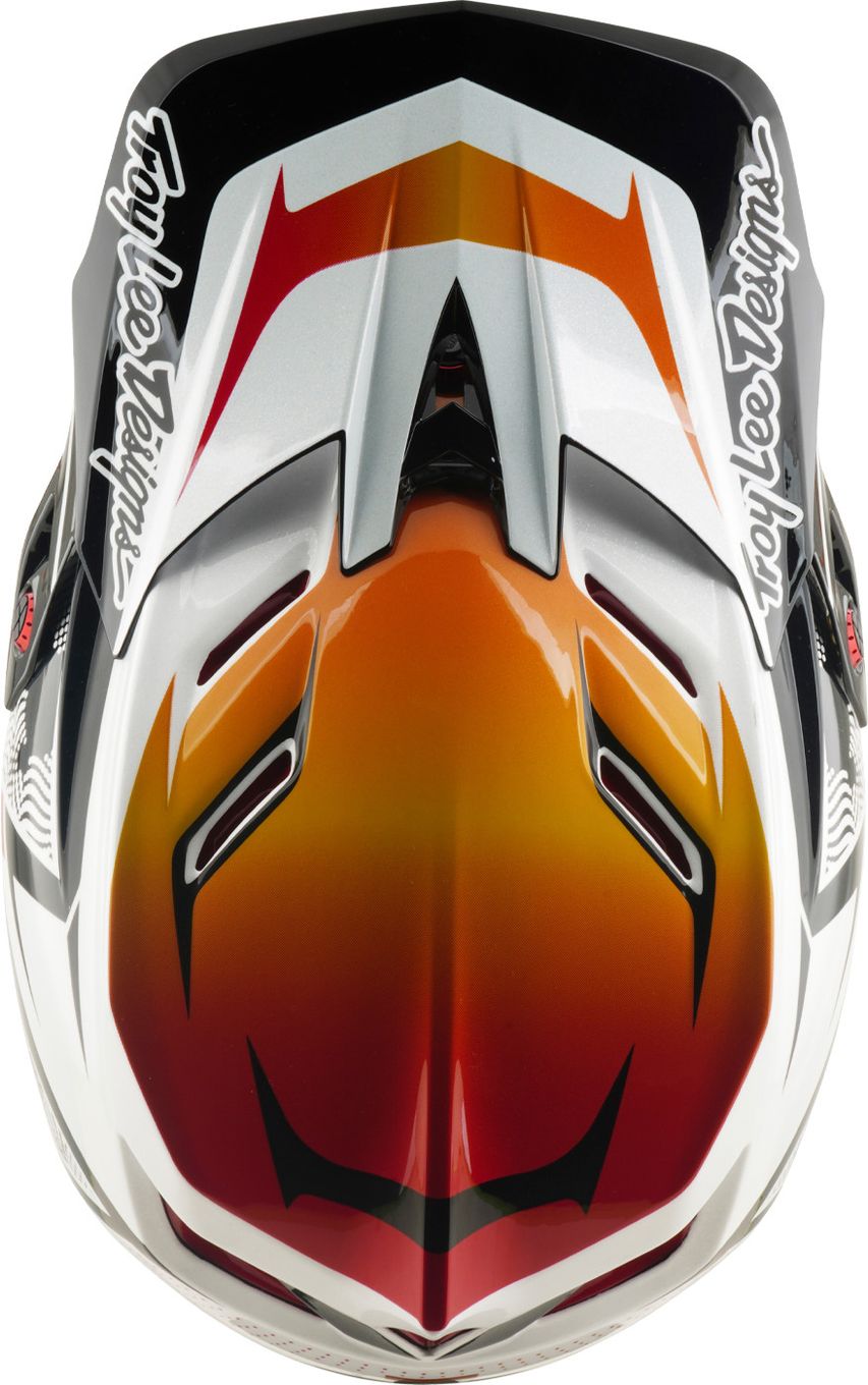 Casque Integral Troy Lee Designs D4 Composite Mips Lined up Blanc