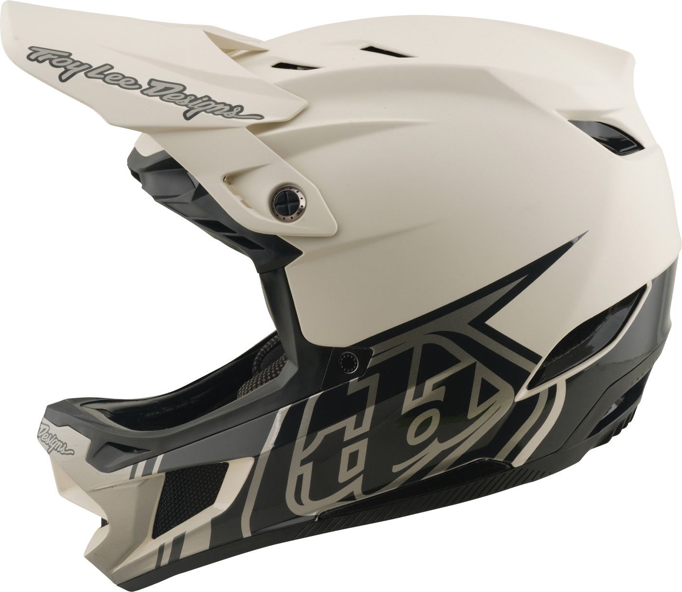 Casque Integral Troy Lee Designs D4 Composite Mips Lined up Blanc
