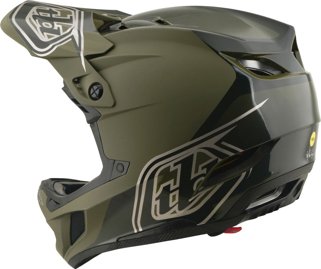 Casque Integral Troy Lee Designs D4 Polyacrilite Mips Shadow Beetle Kaki