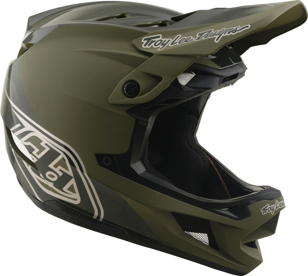 Casque Integral Troy Lee Designs D4 Polyacrilite Mips Shadow Beetle Kaki