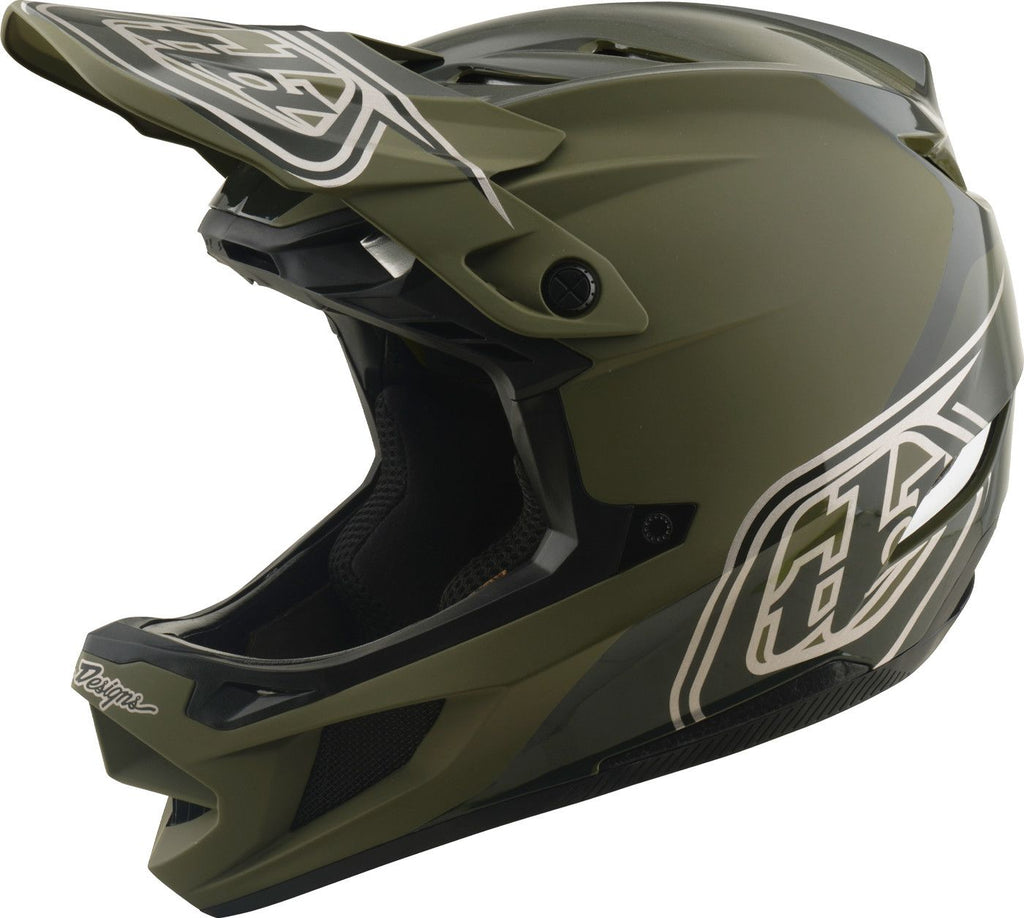Casque Integral Troy Lee Designs D4 Polyacrilite Mips Shadow Beetle Kaki