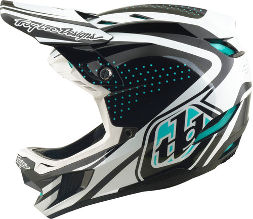 Casque Integral Troy Lee Designs D4 Polyacrilite Mips The Line Gris/Blanc