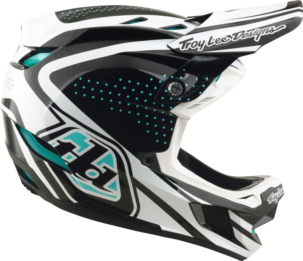 Casque Integral Troy Lee Designs D4 Polyacrilite Mips The Line Gris/Blanc