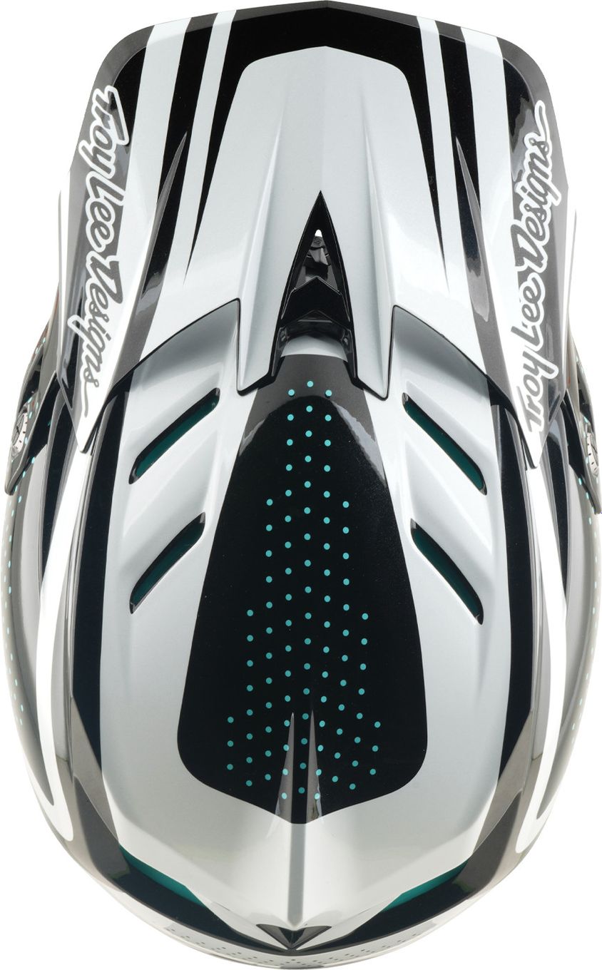 Casque Integral Troy Lee Designs D4 Polyacrilite Mips The Line Gris/Blanc