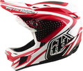 Casque Integral Troy Lee Designs D4 Polyacrilite Mips The Line Fire/Blanc