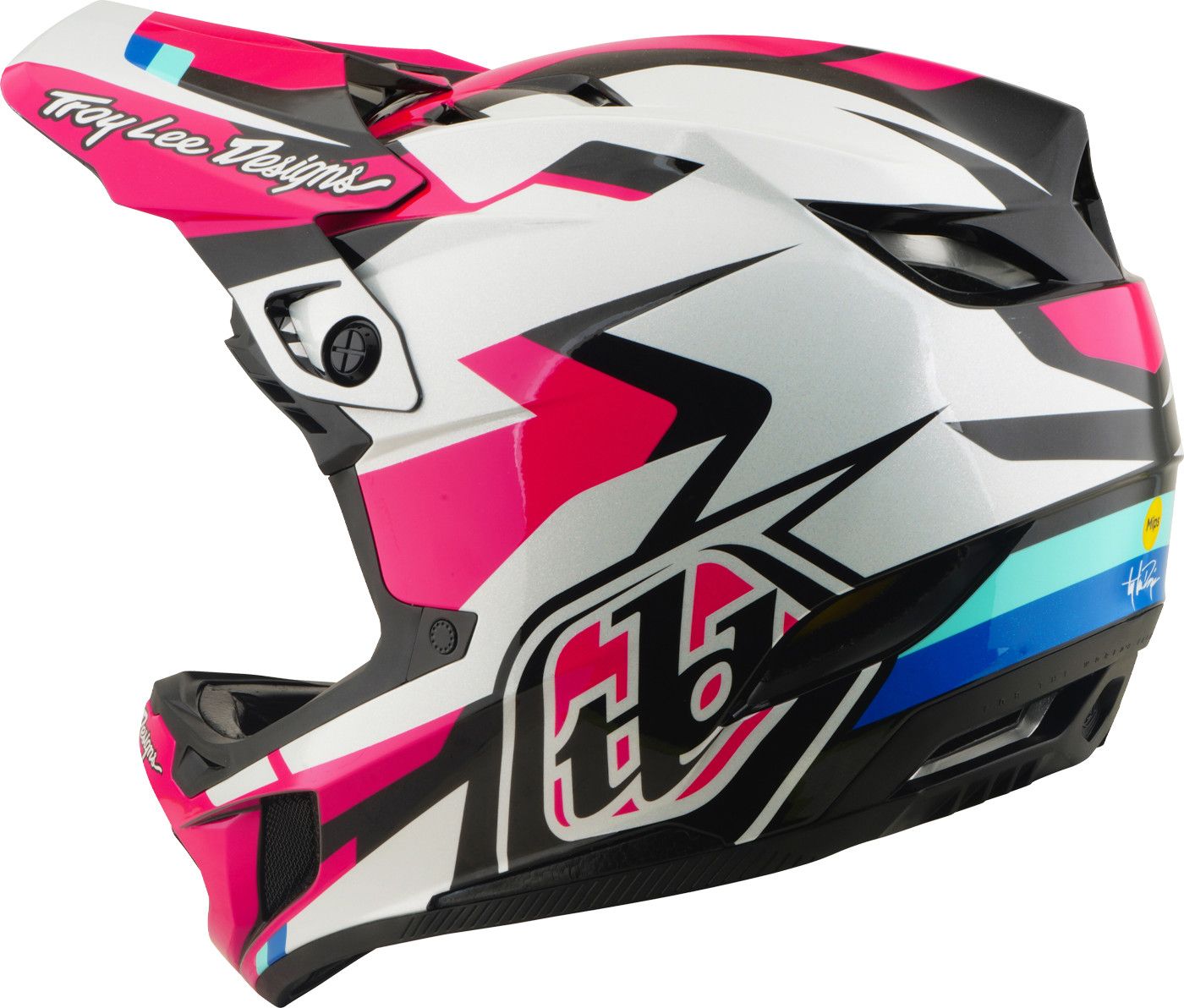 Casque Integral Troy Lee Designs D4 Polyacrilite Mips Roamer Magenta